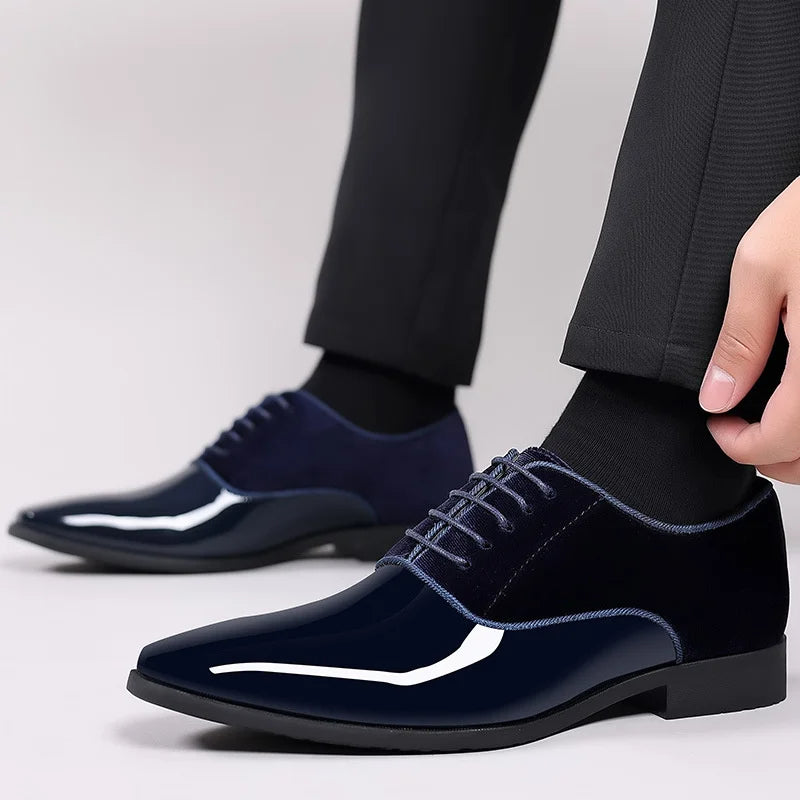 Luvo | Chaussures Vernies pour Homme – PU & Velours, Élégantes et Festives