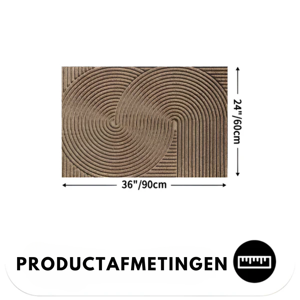 Luvo | Rectangular Non-Slip Doormat with Geometric Pattern