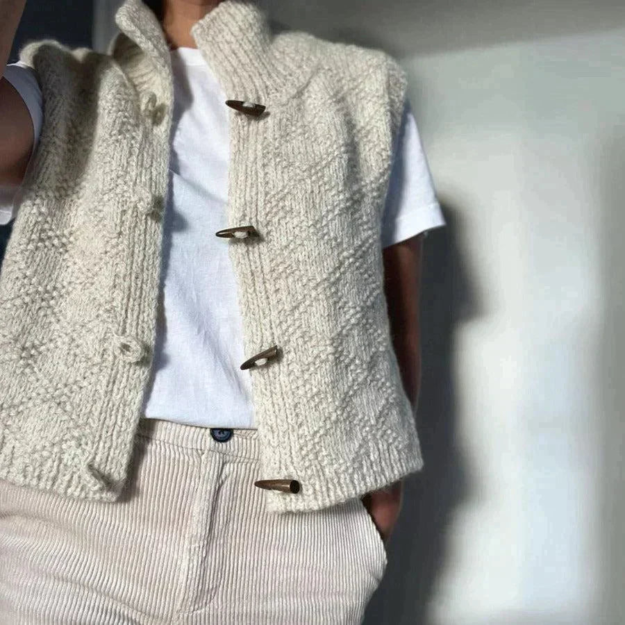 Luvo | Gilet en Maille Stylé pour Femme – Court