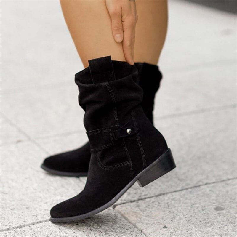 Luvo | Bottes pour Femme – Tige Large et Boucles Décoratives