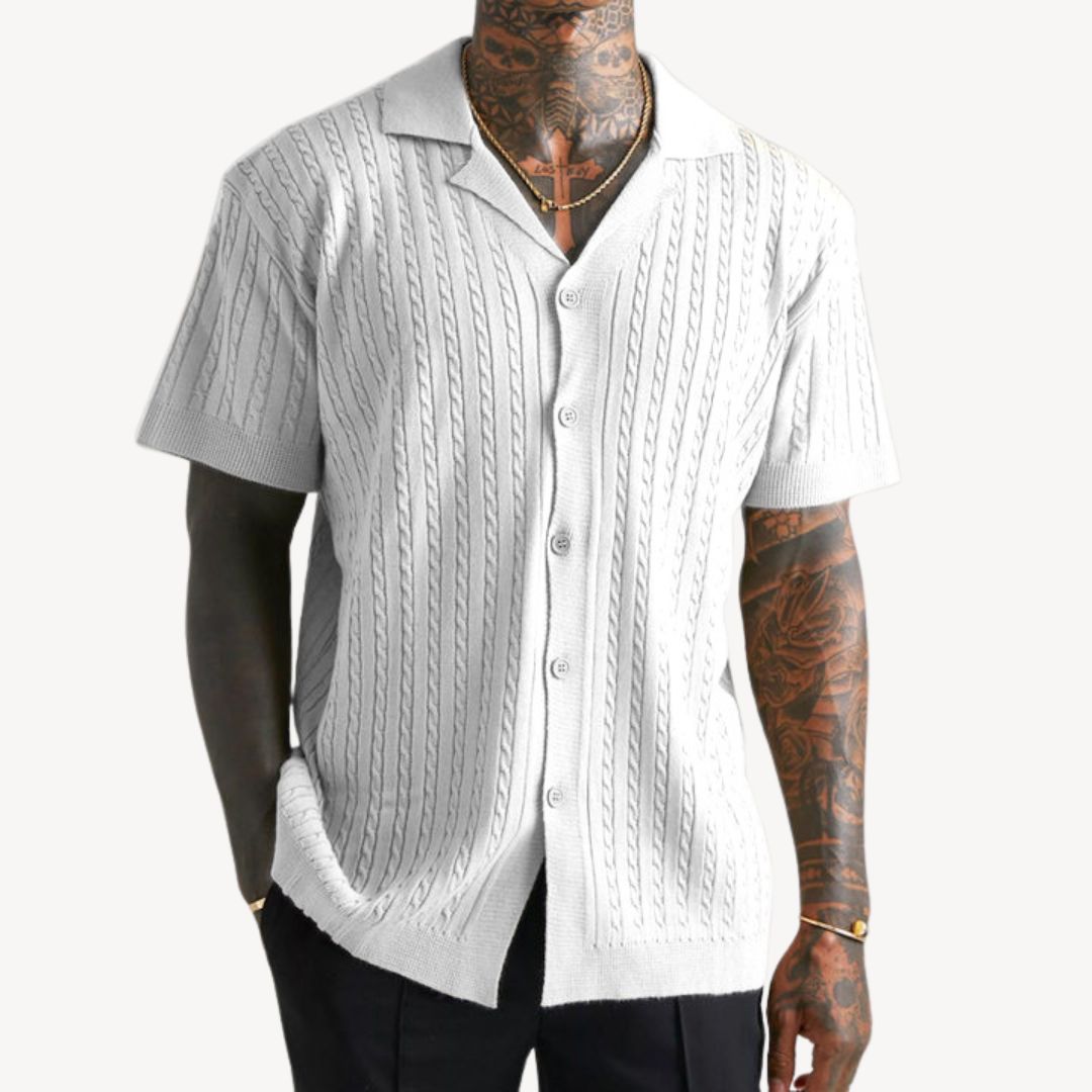 Luvo | Polo en Tricot à Boutons Pour Hommes - Manches courtes