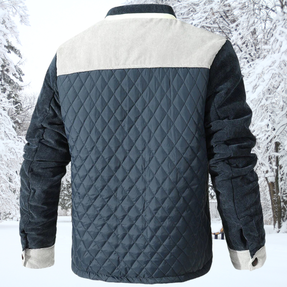 Luvo | Quilted Jacket for Men – Regular Fit with Diamond Pattern