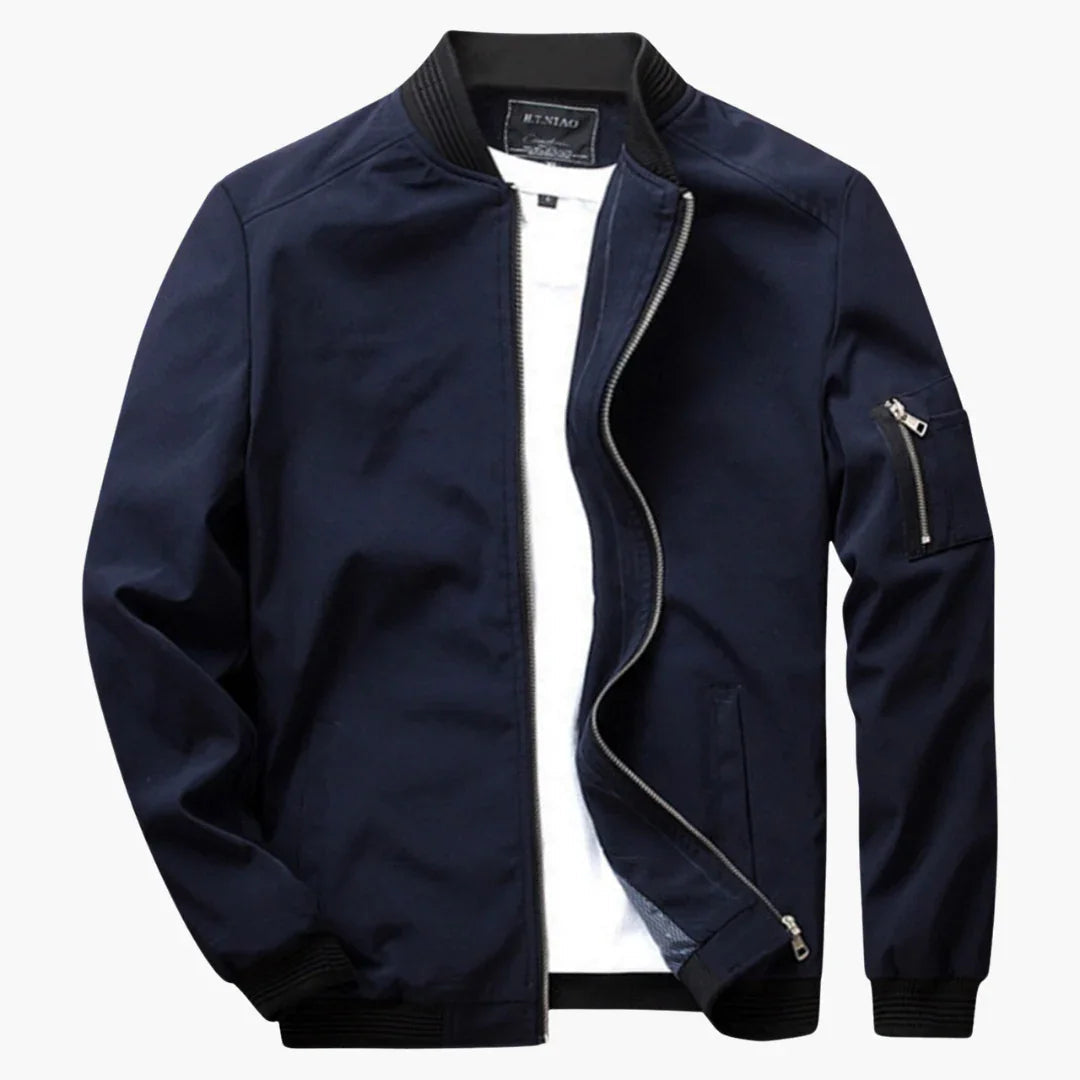 Blouson Homme – Coupe Ajustée avec Fermeture Éclair