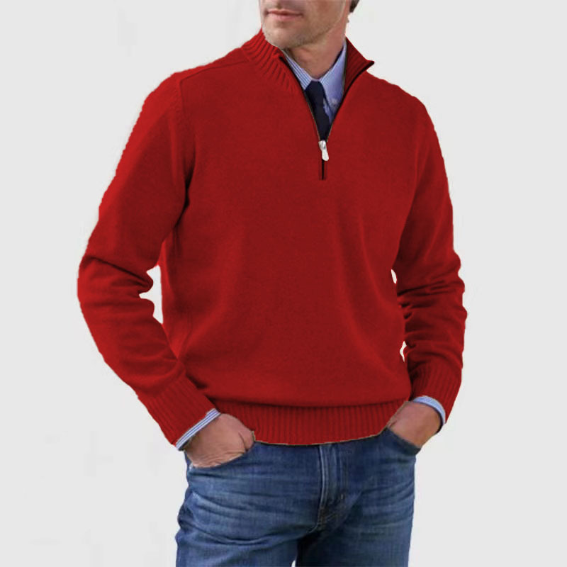 Luvo | Pull pour Homme – Demi-Fermeture Éclair et Manches Longues