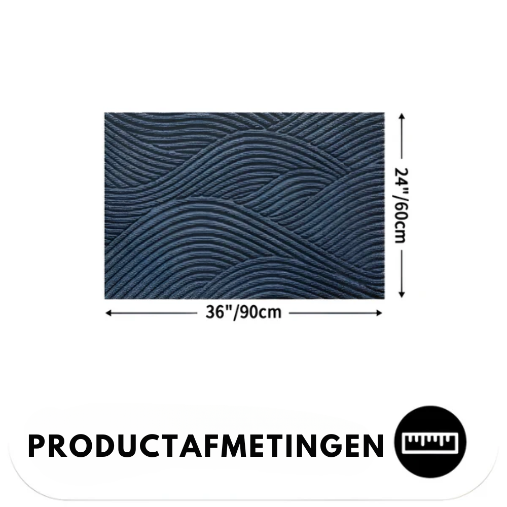 Luvo | Rectangular Non-Slip Doormat with Geometric Pattern