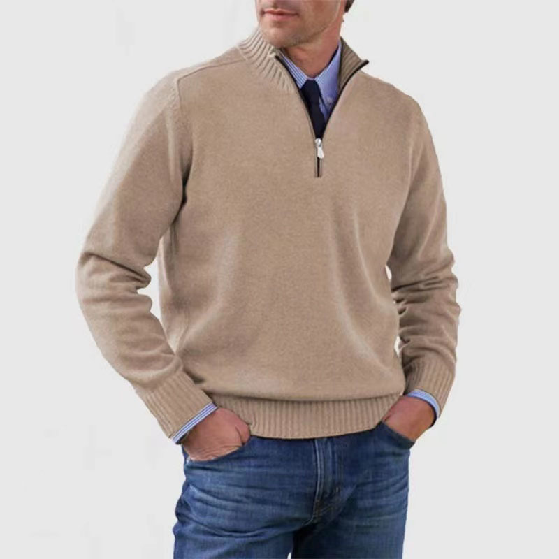 Luvo | Pull pour Homme – Demi-Fermeture Éclair et Manches Longues