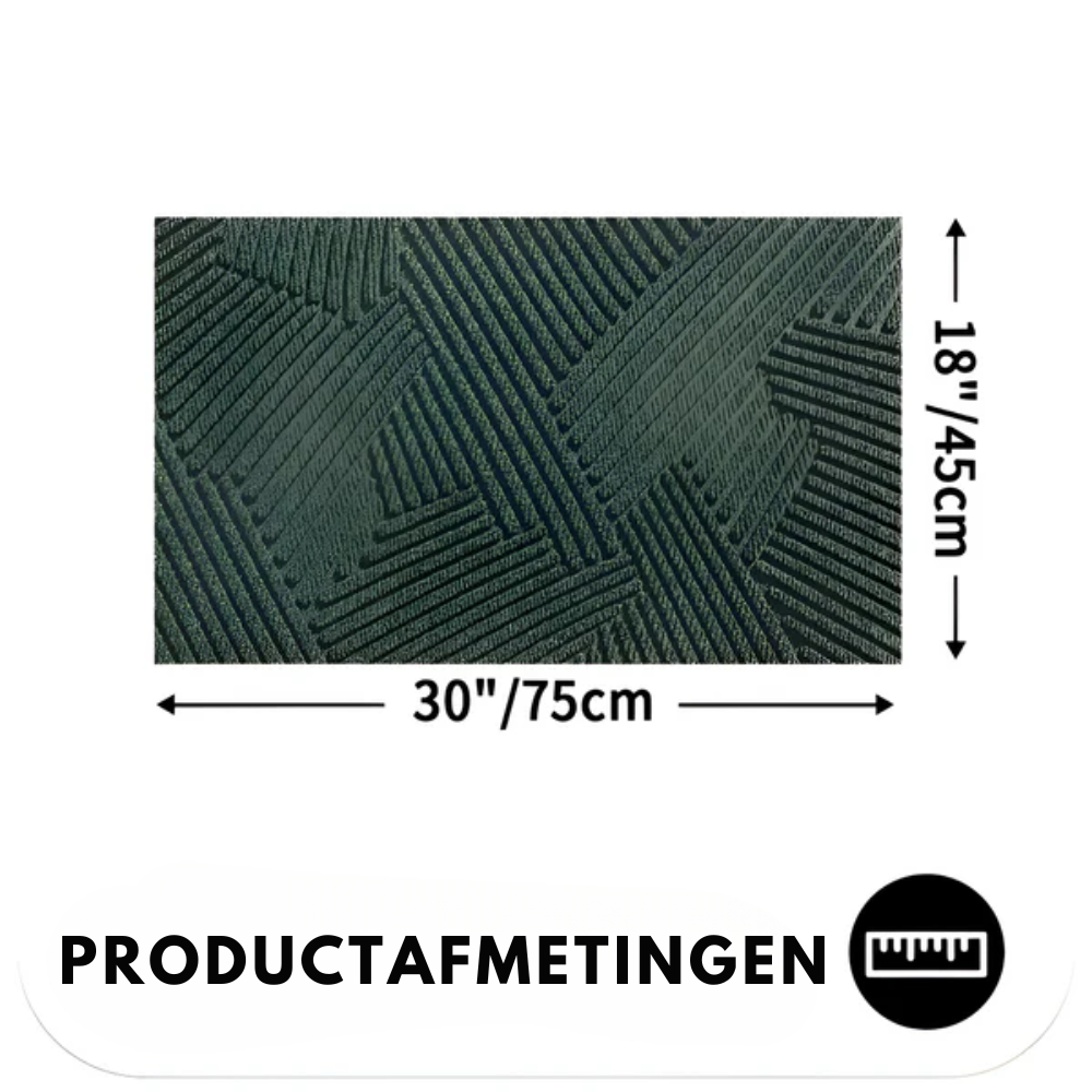 Luvo | Rectangular Non-Slip Doormat with Geometric Pattern