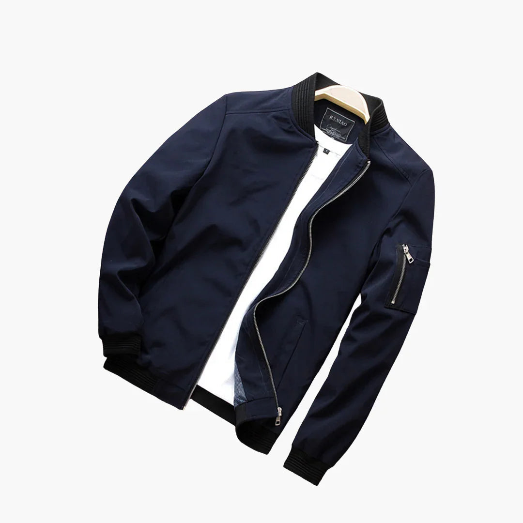 Blouson Homme – Coupe Ajustée avec Fermeture Éclair