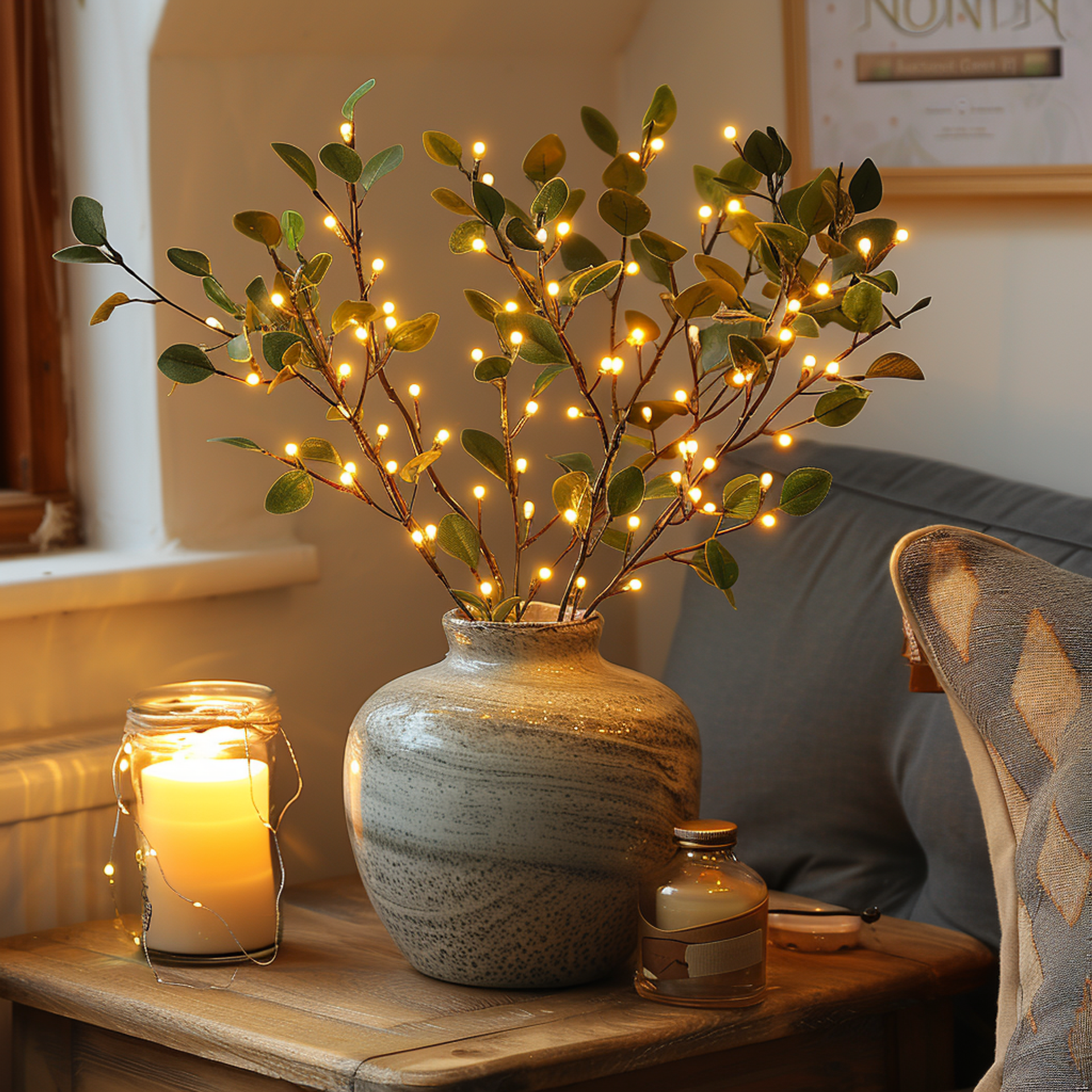 Luvo | Olive Branch with Enchanting Lights – LED Decoration