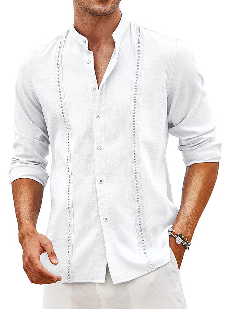 Luvo | Chemise Guayabera en Lin Brodée – Classique et Respirant