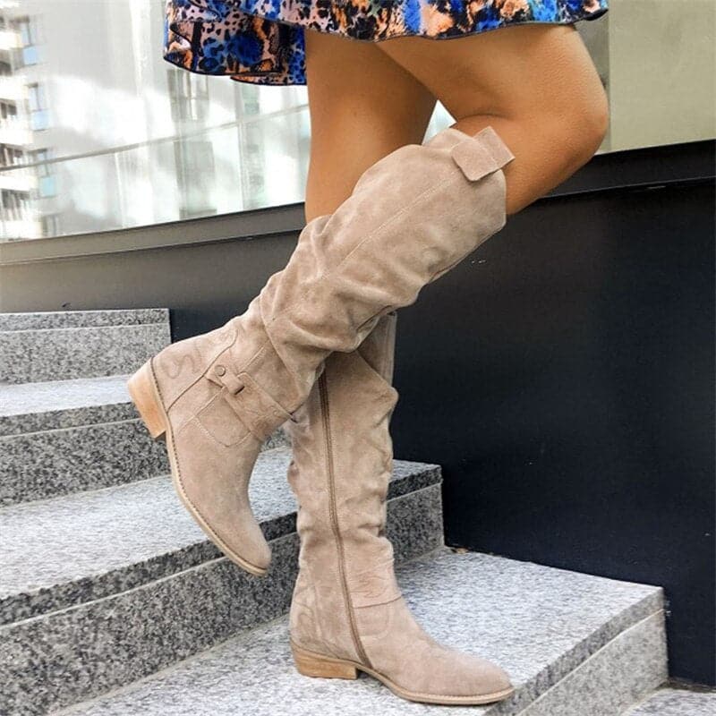 Luvo | Bottes pour Femme – Tige Large et Boucles Décoratives