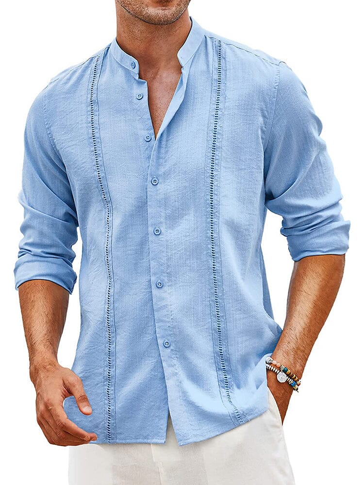 Luvo | Chemise Guayabera en Lin Brodée – Classique et Respirant