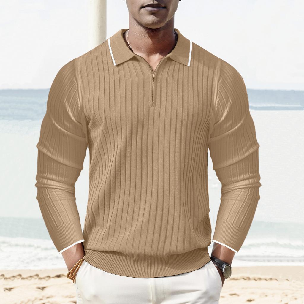 Luvo | Polo Homme en Tricot Côtelé – Style Moderne