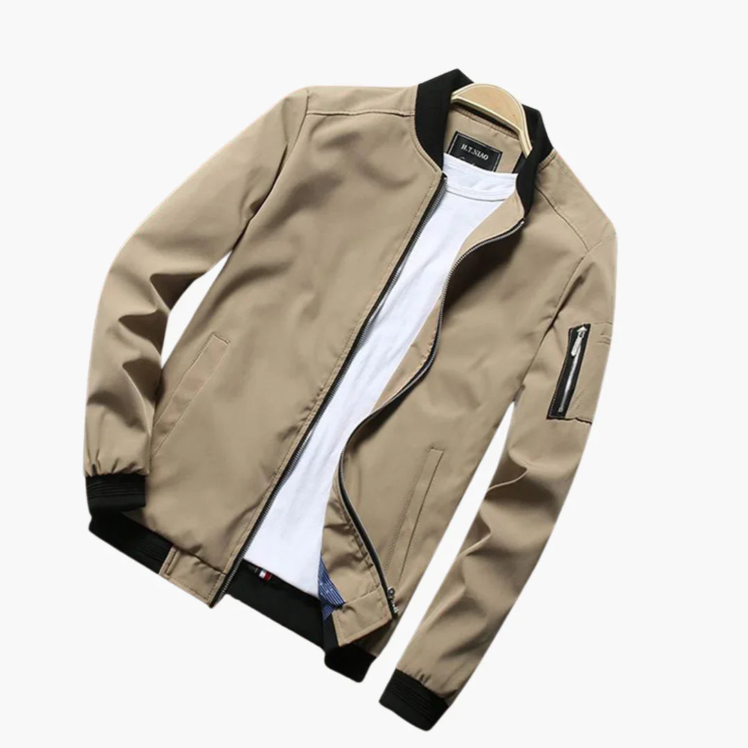 Blouson Homme – Coupe Ajustée avec Fermeture Éclair