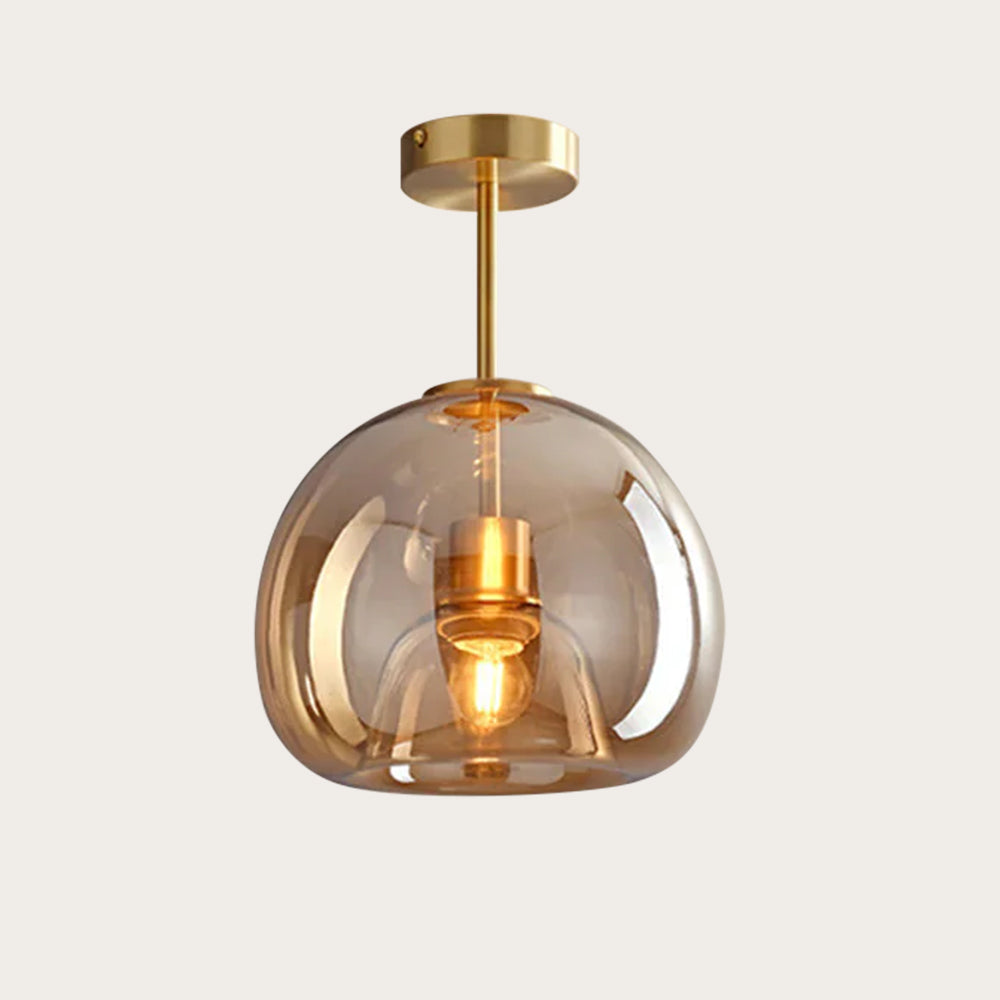 Luvo | Glass and Copper Ceiling Light