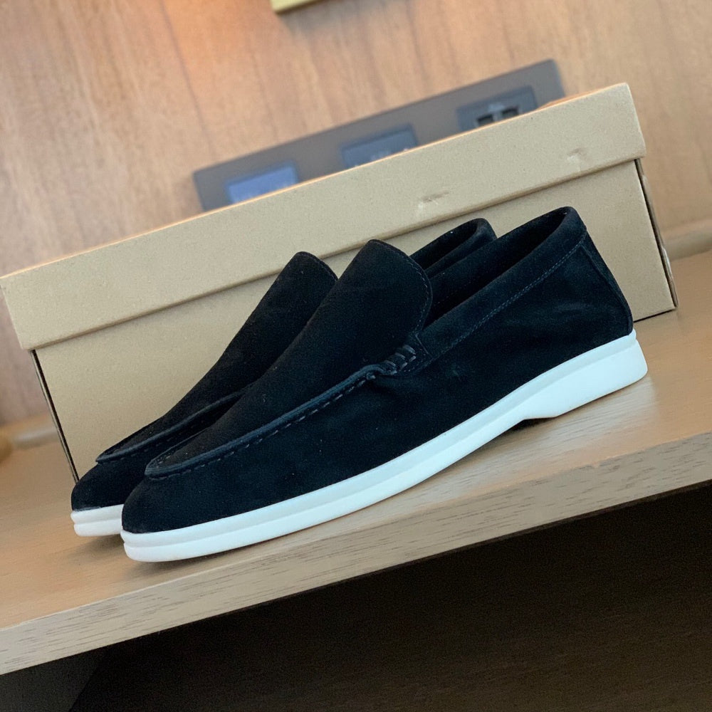 Luvo | Mocassins pour homme – Daim, design minimaliste et style Old Money