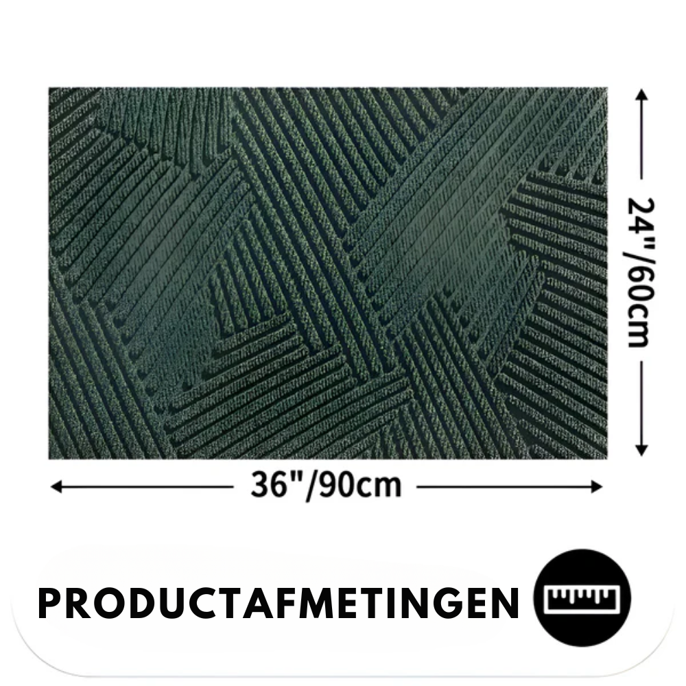 Luvo | Rectangular Non-Slip Doormat with Geometric Pattern