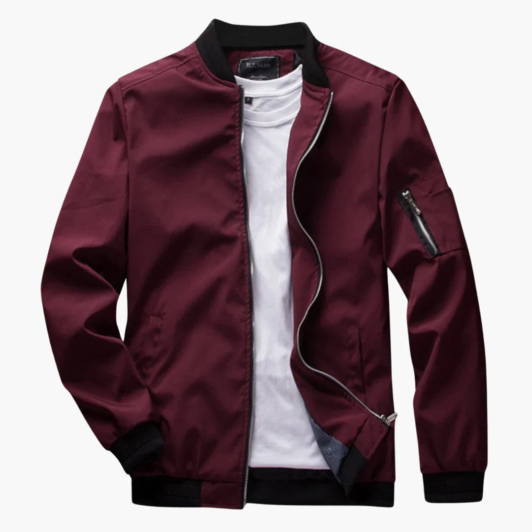 Blouson Homme – Coupe Ajustée avec Fermeture Éclair