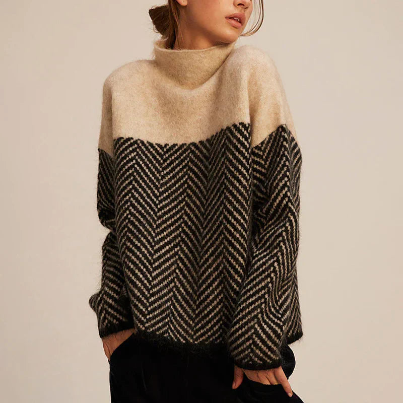 Luvo | Pull automne à col pour femme