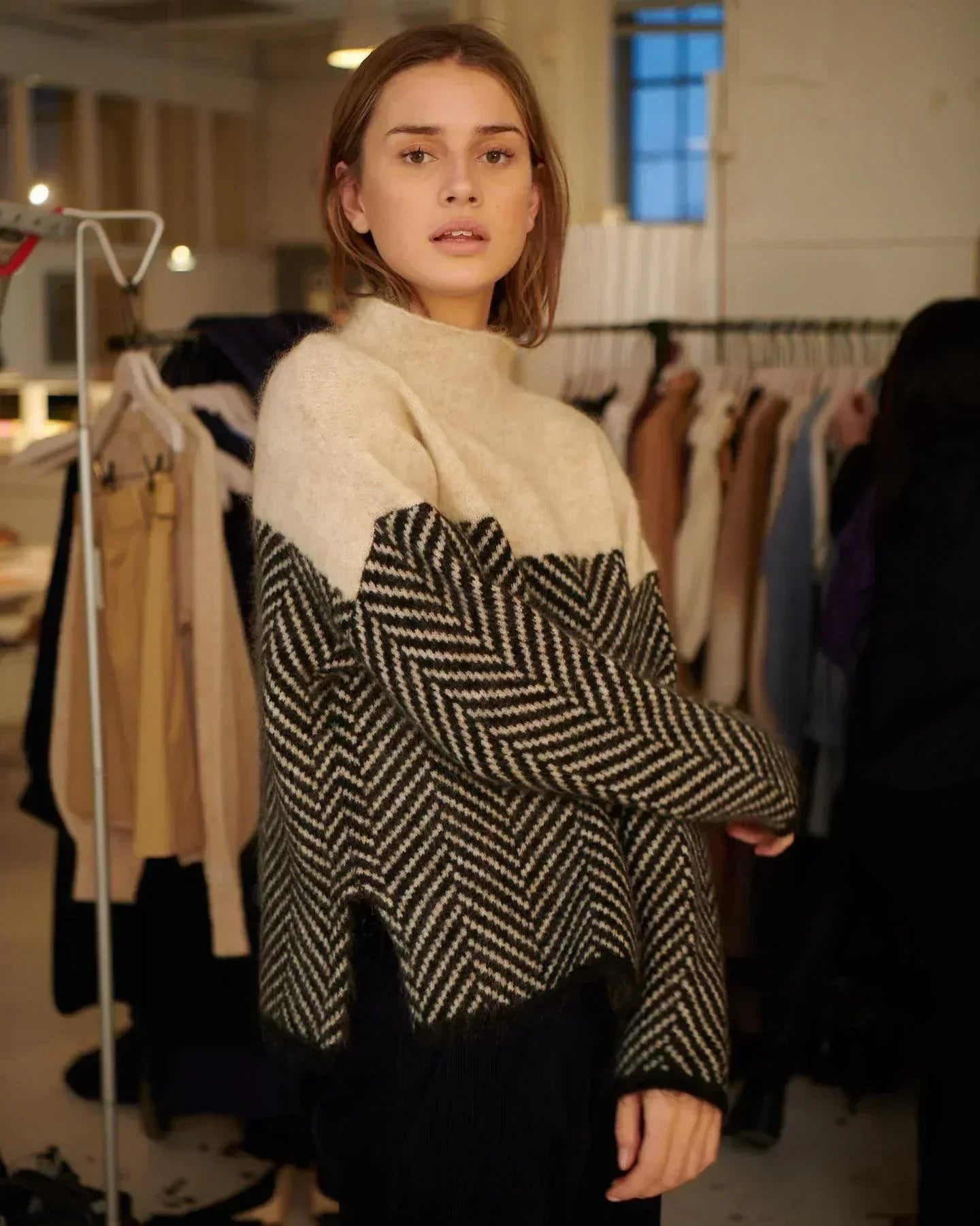 Luvo | Pull automne à col pour femme