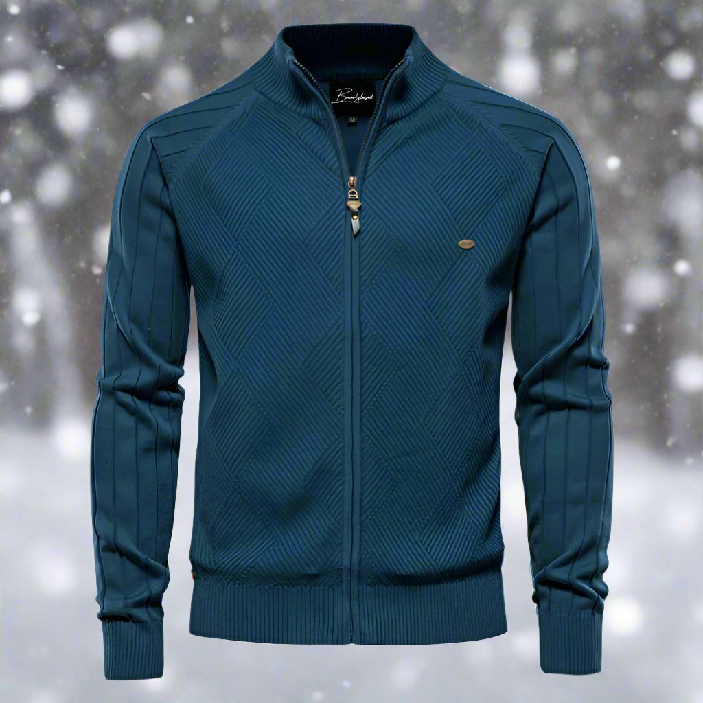 Luvo | Knitted Jacket for Men – Regular Fit with Stand-up Collar