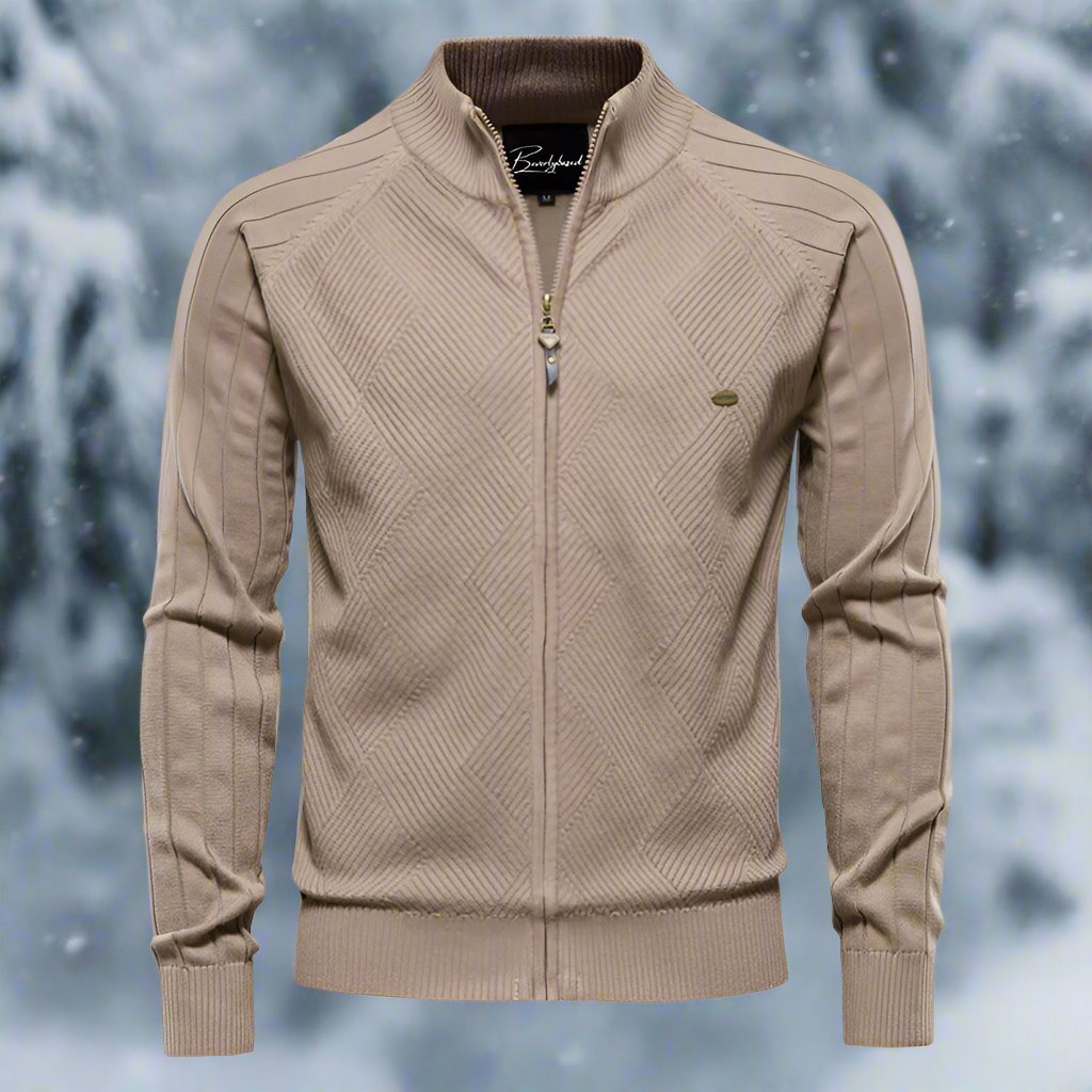 Luvo | Knitted Jacket for Men – Regular Fit with Stand-up Collar