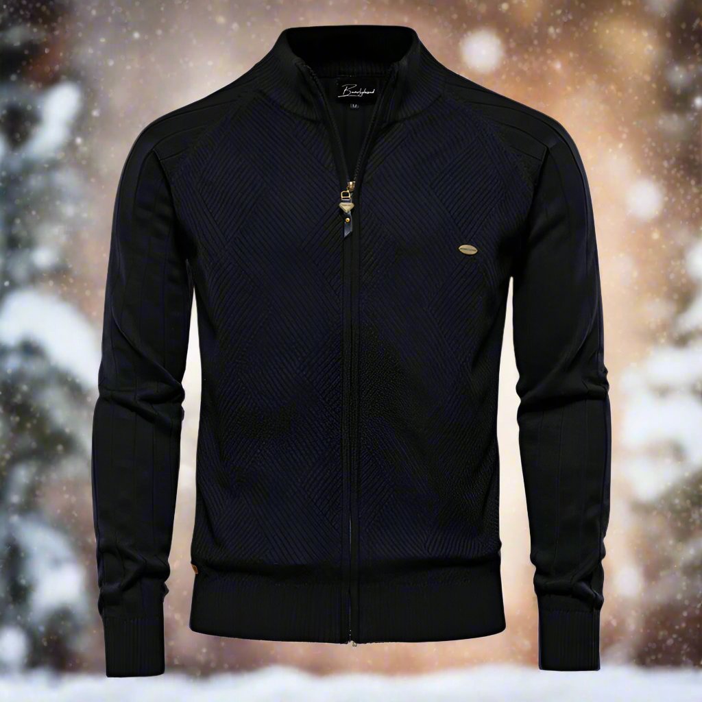 Luvo | Knitted Jacket for Men – Regular Fit with Stand-up Collar