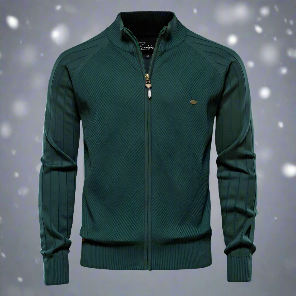 Luvo | Knitted Jacket for Men – Regular Fit with Stand-up Collar