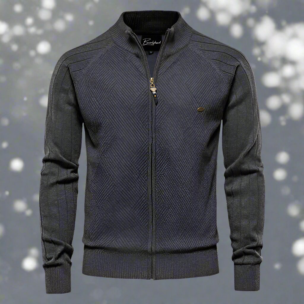 Luvo | Knitted Jacket for Men – Regular Fit with Stand-up Collar