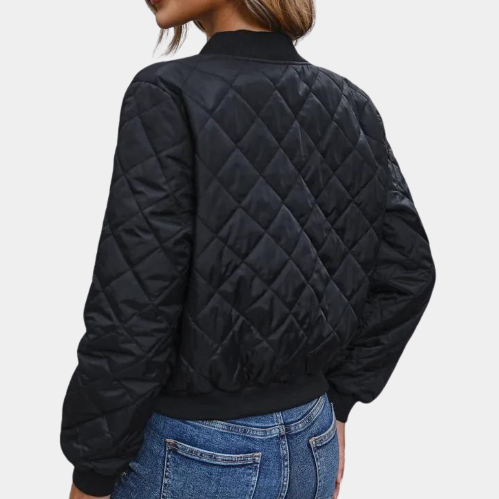 Luvo | Veste Bomber Mi-saison pour Femme – Fermeture Zippée Intégrale