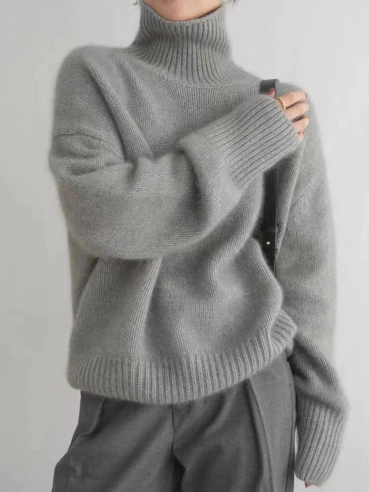 Luvo | Pull à col roulé côtelé et confortable