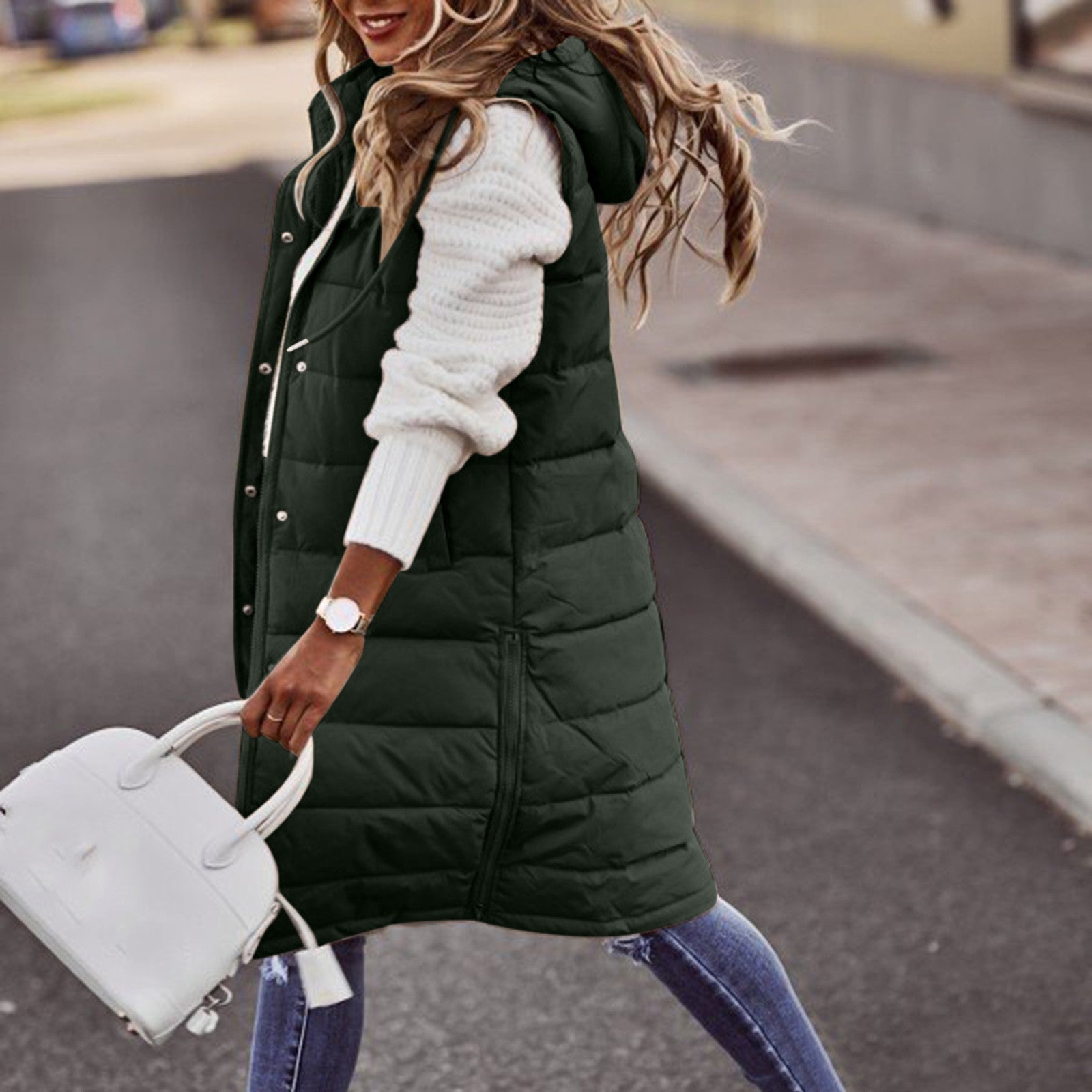 Luvo | Gilet Long et Chaud pour l’Hiver – Femme