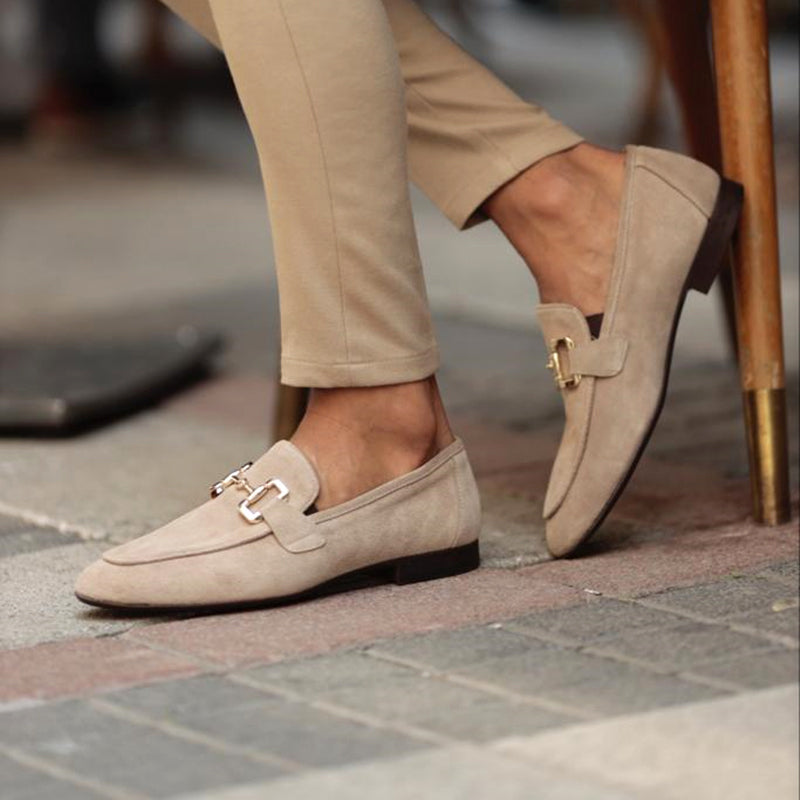 Luvo | Mocassins en Daim pour Homme avec Détail Mors de Cheval