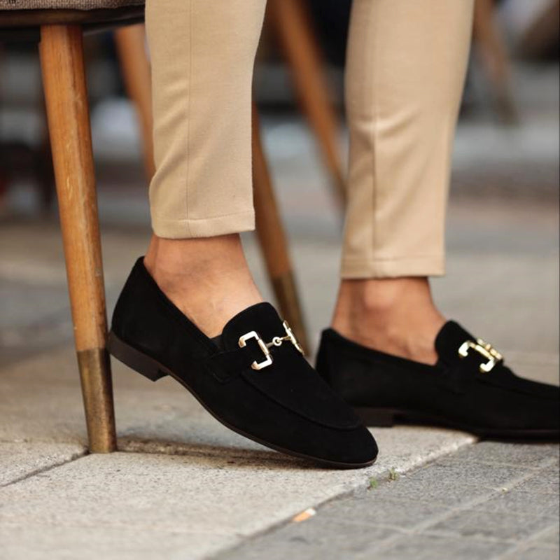 Luvo | Mocassins en Daim pour Homme avec Détail Mors de Cheval