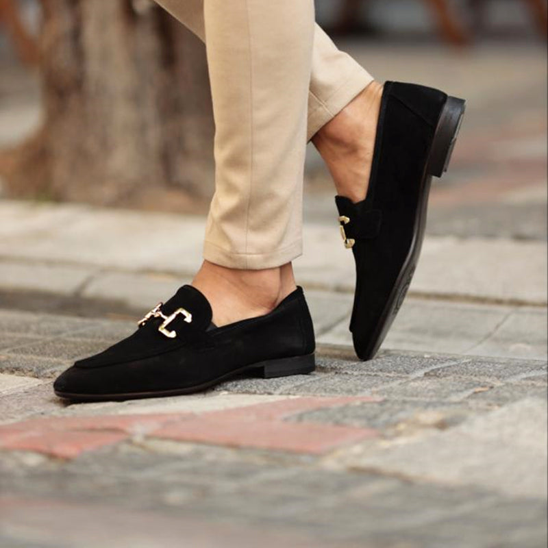 Luvo | Mocassins en Daim pour Homme avec Détail Mors de Cheval