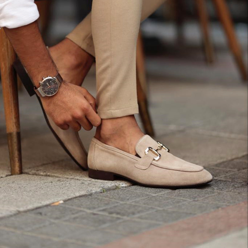 Luvo | Mocassins en Daim pour Homme avec Détail Mors de Cheval