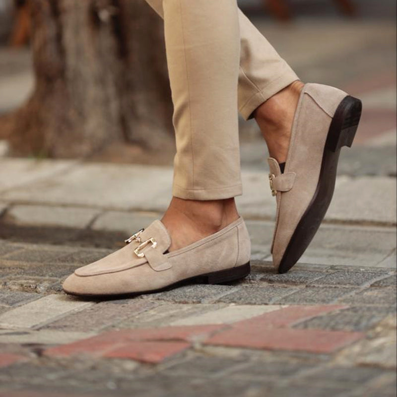 Luvo | Mocassins en Daim pour Homme avec Détail Mors de Cheval