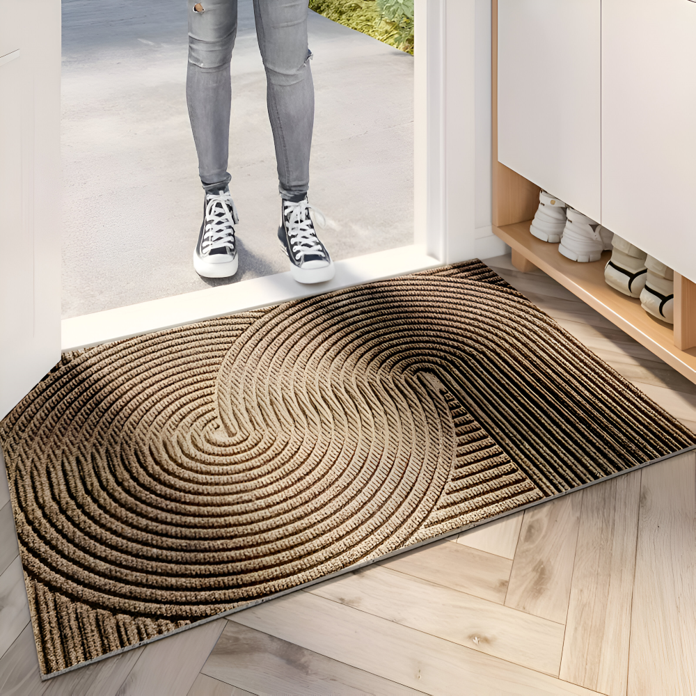 Luvo | Rectangular Non-Slip Doormat with Geometric Pattern