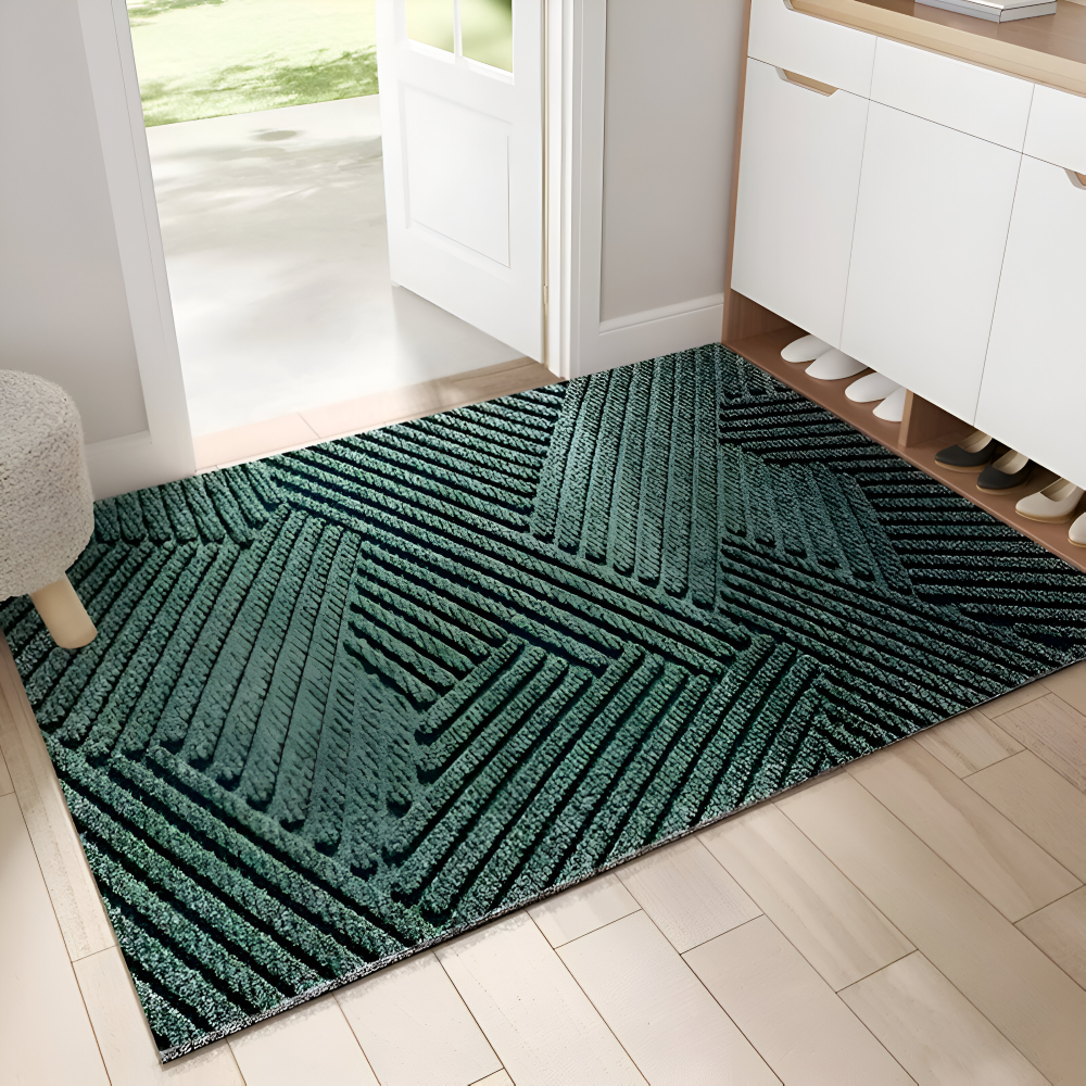 Luvo | Rectangular Non-Slip Doormat with Geometric Pattern