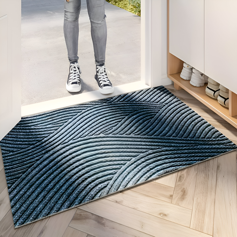 Luvo | Rectangular Non-Slip Doormat with Geometric Pattern