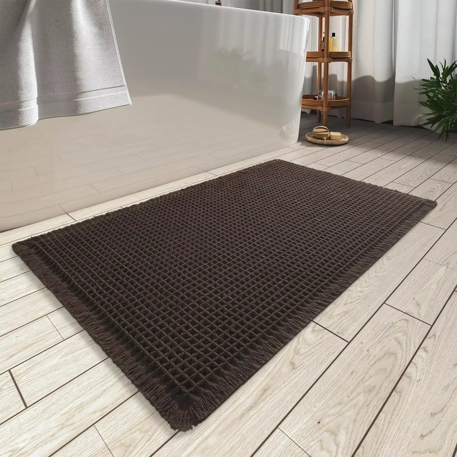 Luvo | Tapis de Bain pour Salle de Bain – Tissé et Absorbant