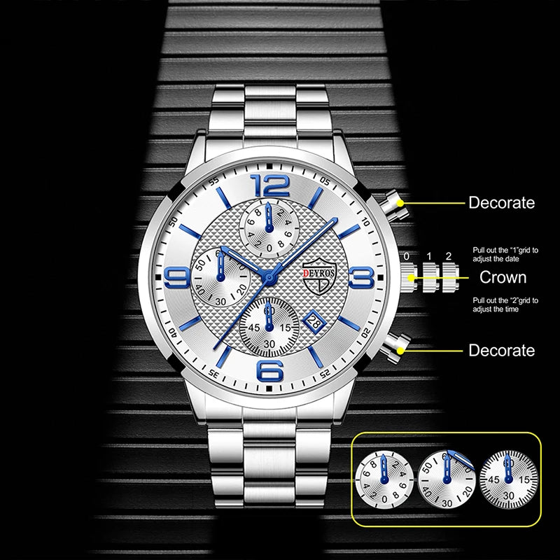 Luvo | Montre Homme de Luxe en Acier – Chronographe