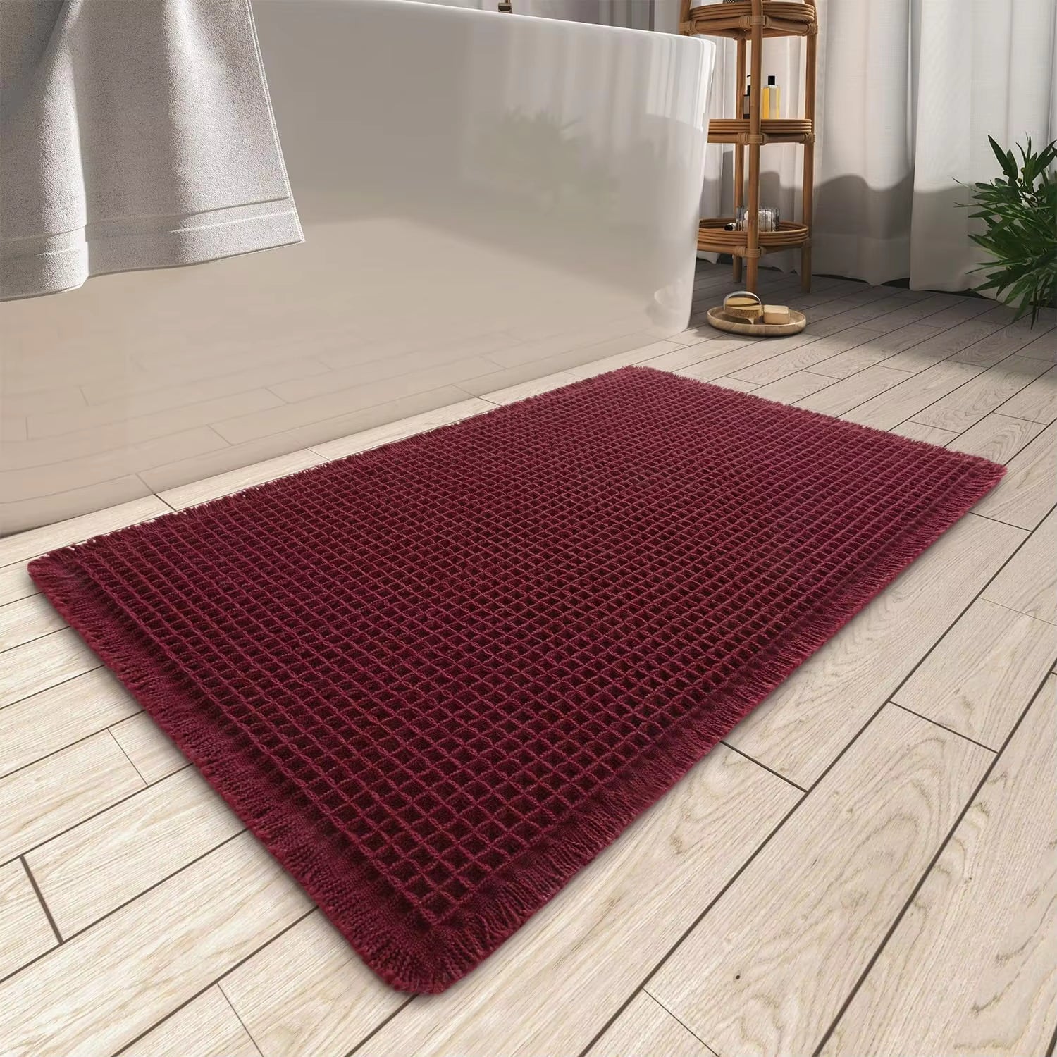 Luvo | Tapis de Bain pour Salle de Bain – Tissé et Absorbant