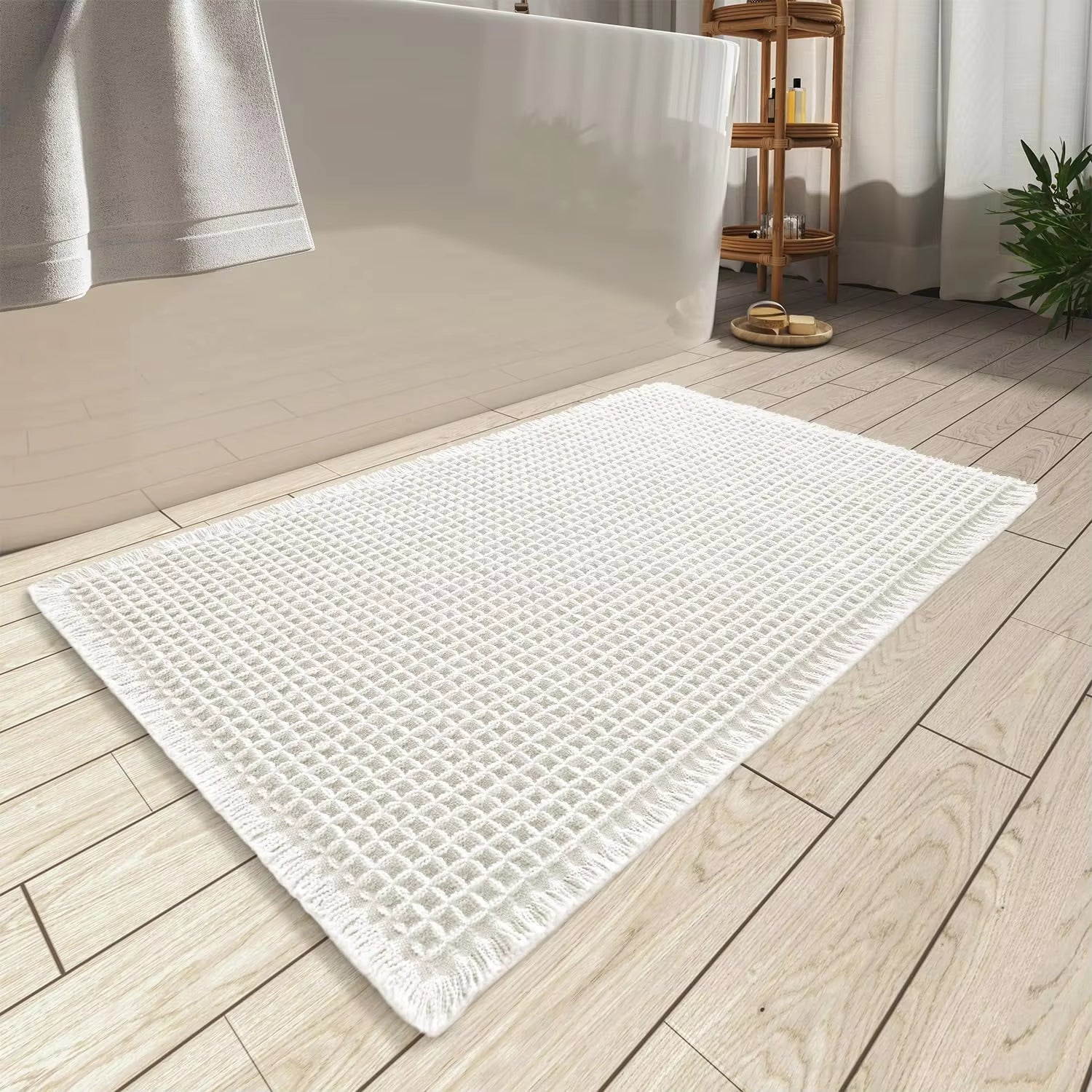 Luvo | Tapis de Bain pour Salle de Bain – Tissé et Absorbant
