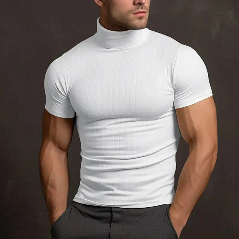 Luvo | Pull Col Roulé à Manches Courtes pour Homme