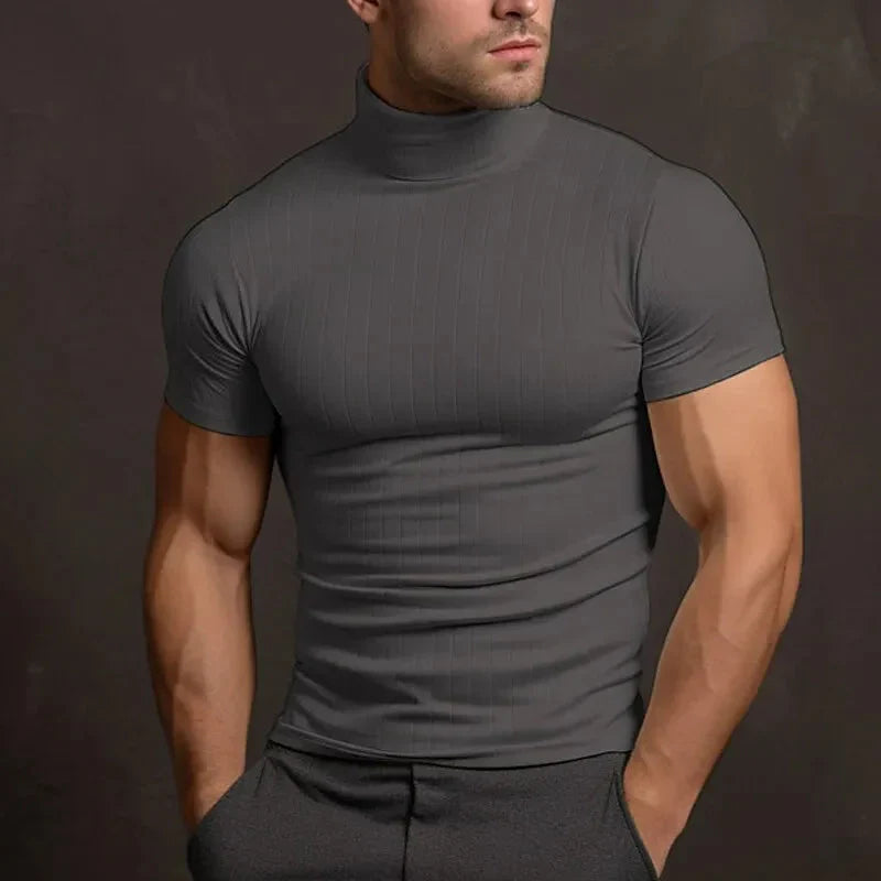 Luvo | Pull Col Roulé à Manches Courtes pour Homme