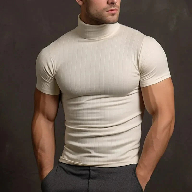 Luvo | Pull Col Roulé à Manches Courtes pour Homme
