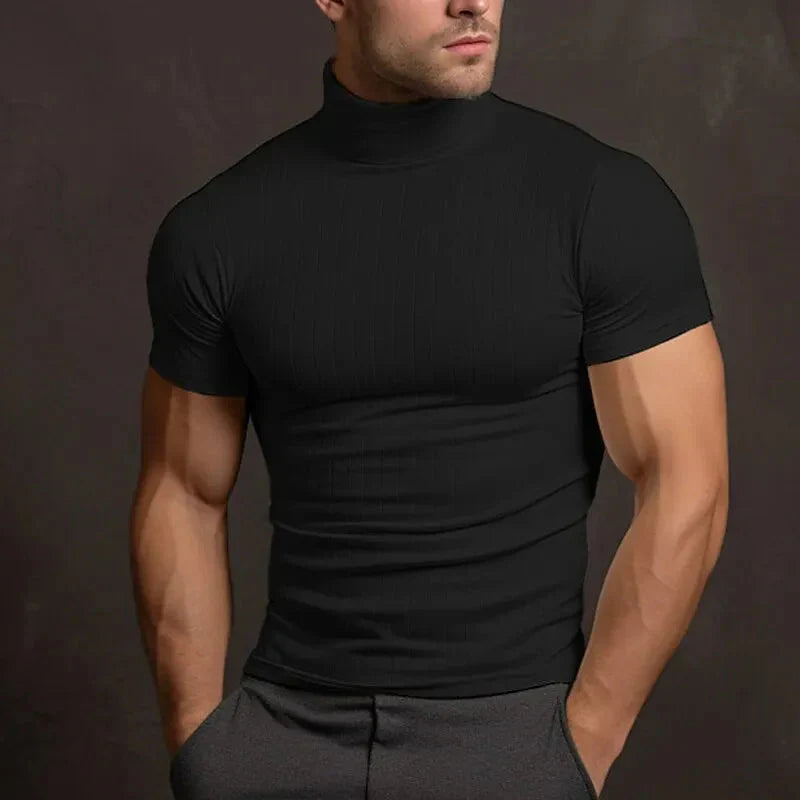 Luvo | Pull Col Roulé à Manches Courtes pour Homme