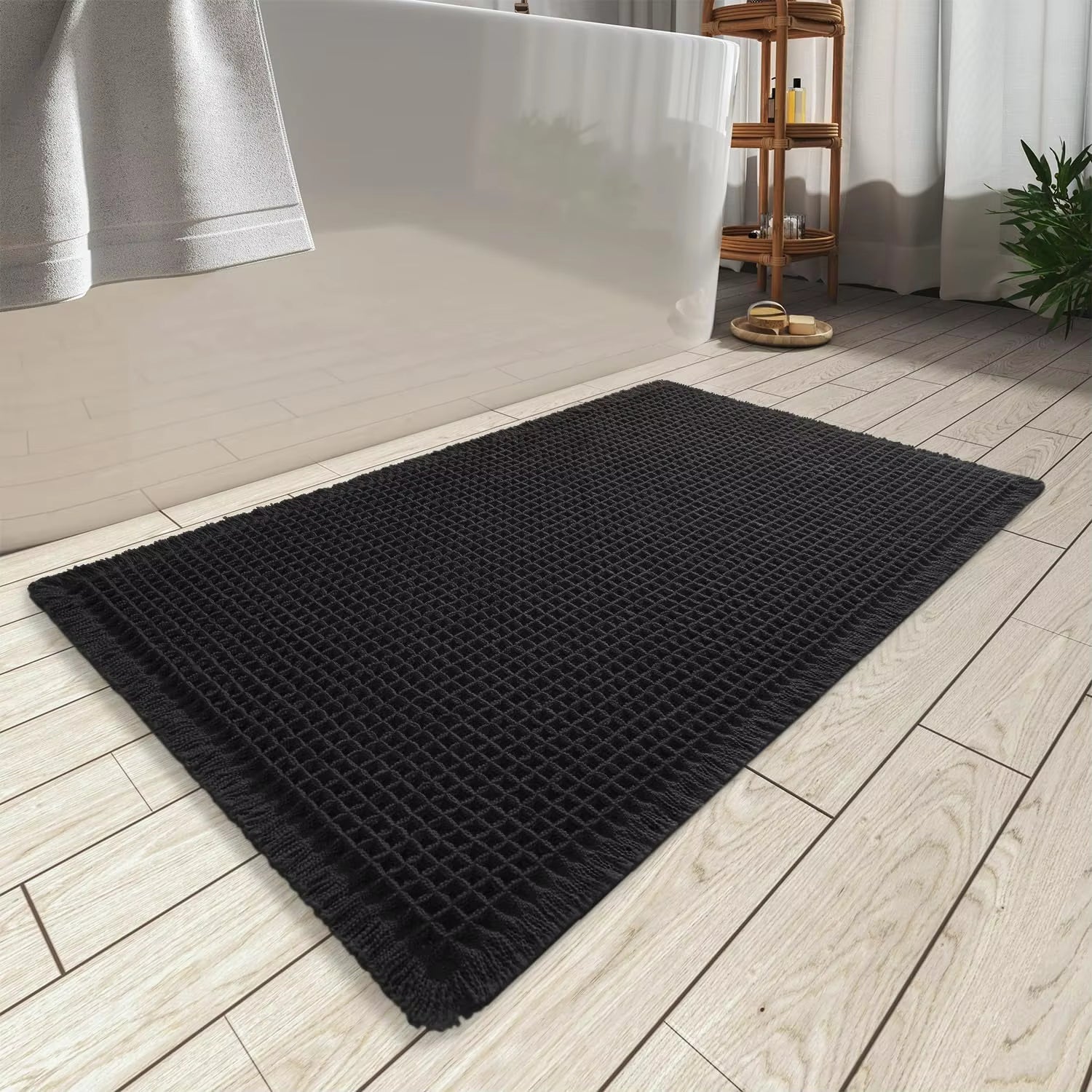 Luvo | Tapis de Bain pour Salle de Bain – Tissé et Absorbant