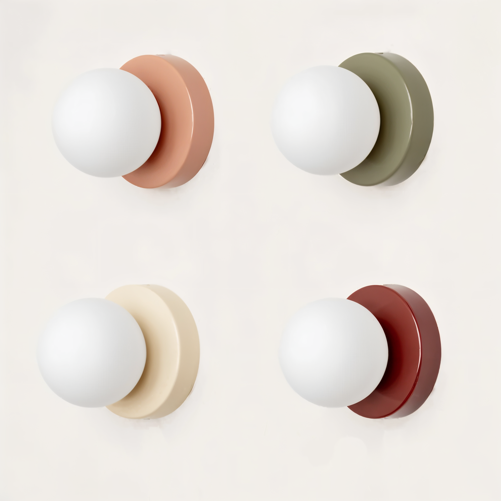 Luvo | Applique Murale à Globe en Verre Blanc – Éclairage LED Intérieur